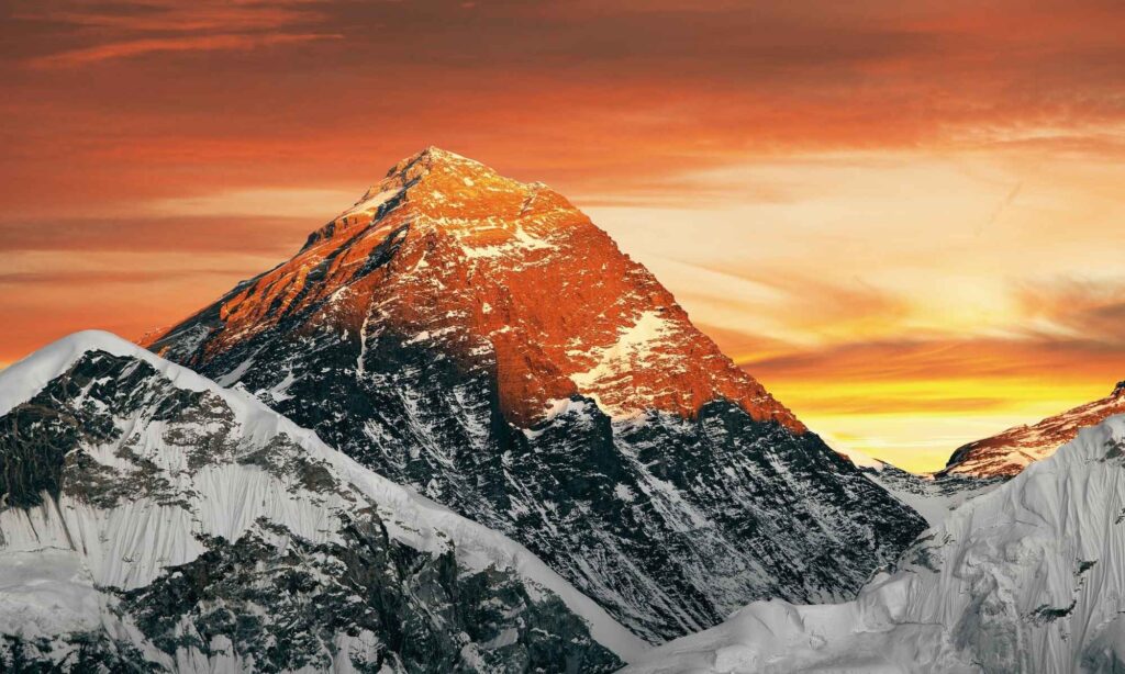 Everest Dispensary Hero: Everest mountain at sunset